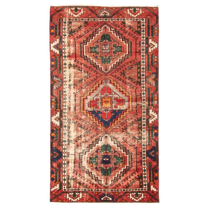 ECARPETGALLERY Hand-knotted Andelz Dark Red Wool Rug - 3'3 x 6'6