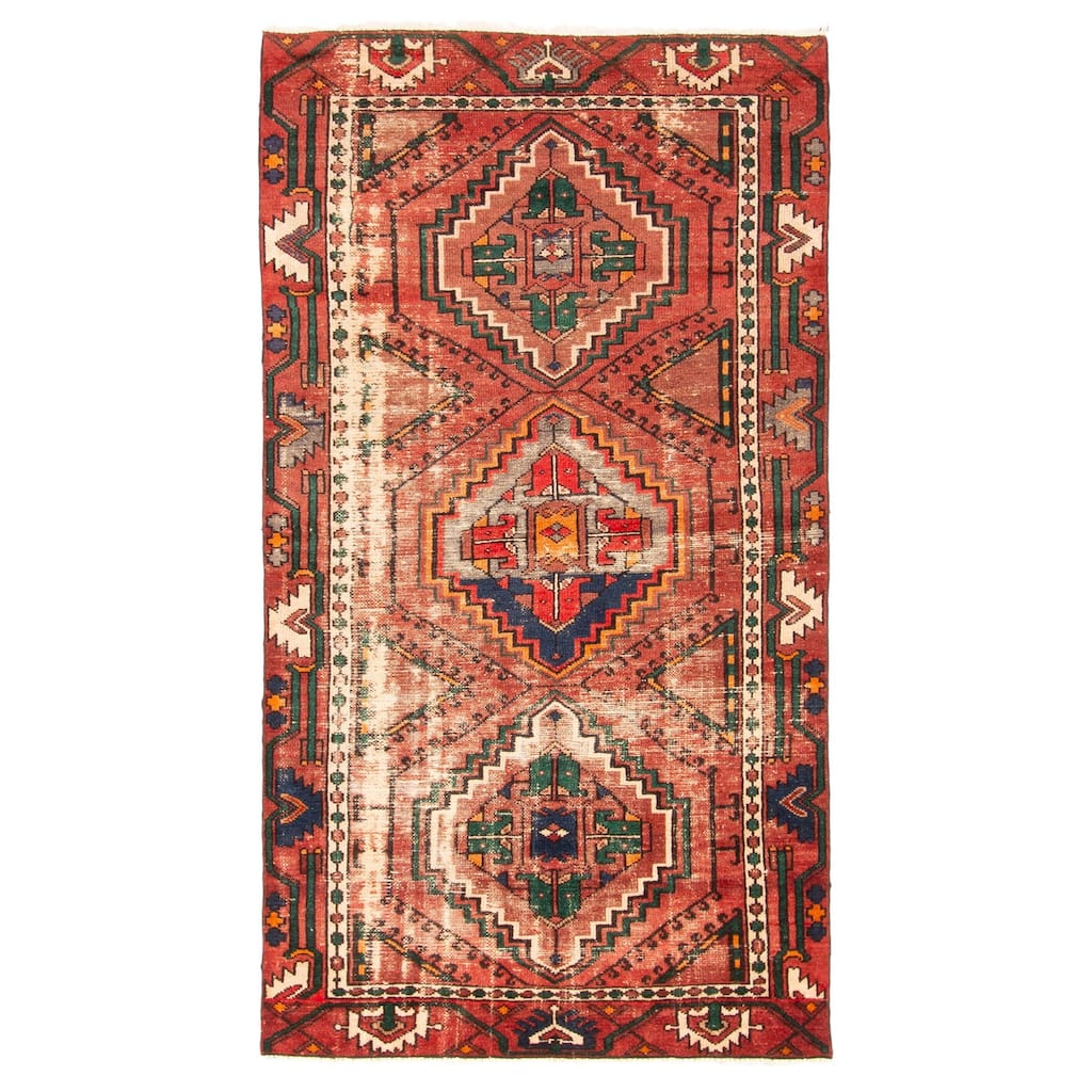 ECARPETGALLERY Hand-knotted Andelz Dark Red Wool Rug - 3'3 x 6'6