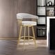 preview thumbnail 14 of 12, Chelsea Modern Swivel Bar Stool, Upholstered Counter Height Chair with Metal Frame