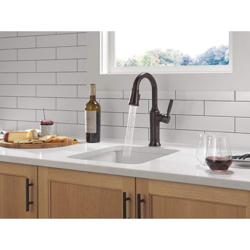 Delta 9984-DST Renaldi 1.8 GPM Single Hole Pull-Down Bar/Prep Faucet