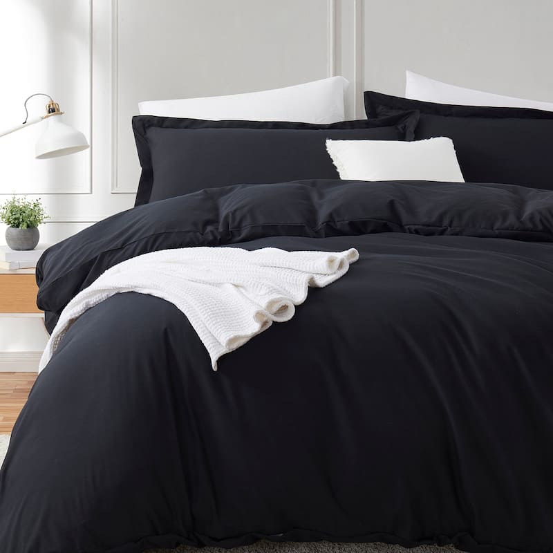 Emperyan 3 Piece Duvet Cover Sets, Soft Double Brushed Duvet Covers with Button Closure