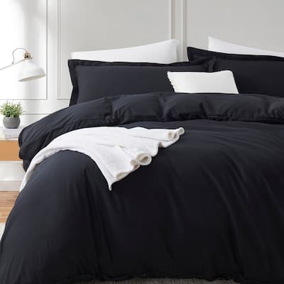 Emperyan 3 Piece Duvet Cover Sets, Soft Double Brushed Duvet Covers with Button Closure