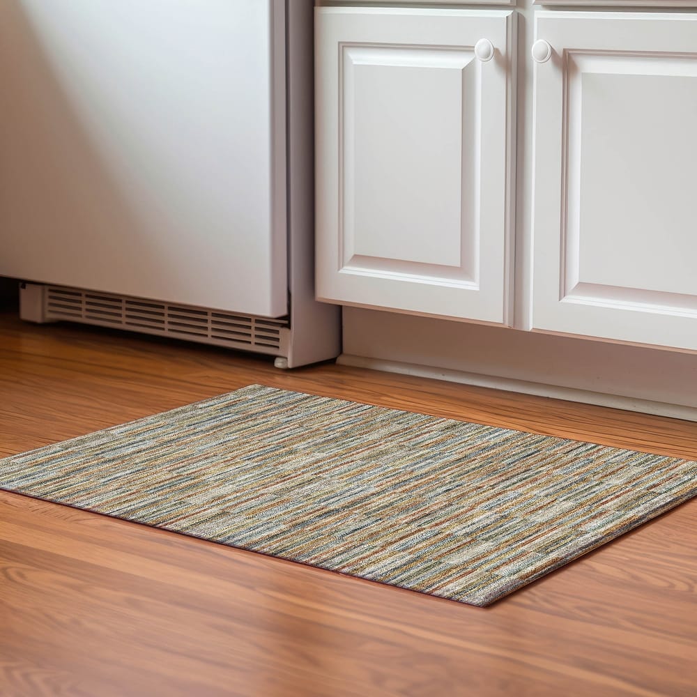 Premium Washable Super Soft Geo Stripe Mayfield Rug