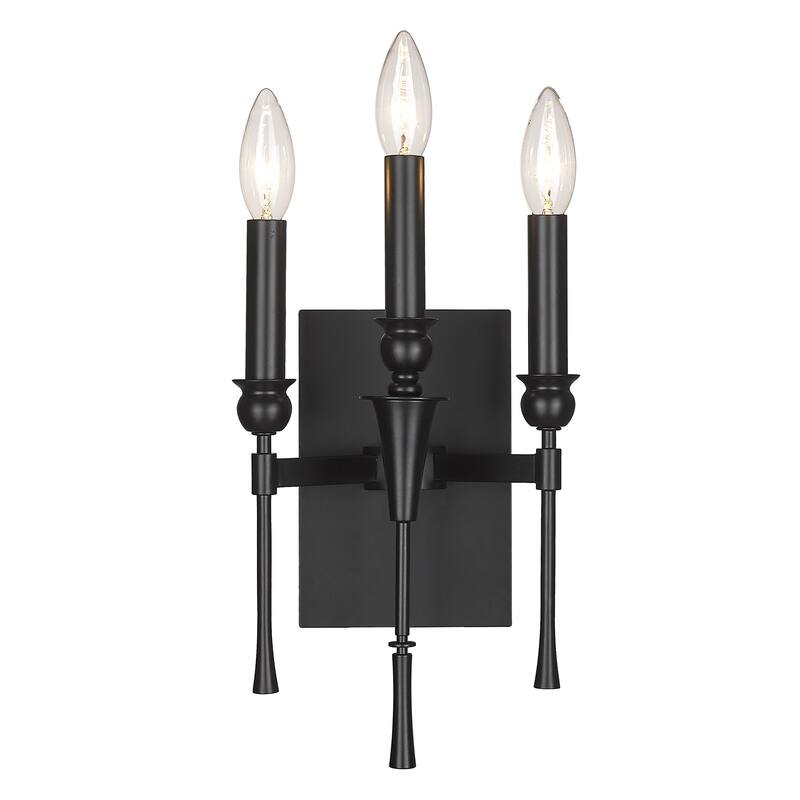 Landon 3 Light Wall Sconce - Matte Black