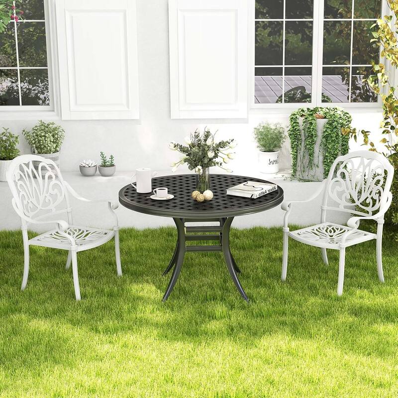2/4-Pack Stackable Aluminum Patio Chairs w/ Armrests