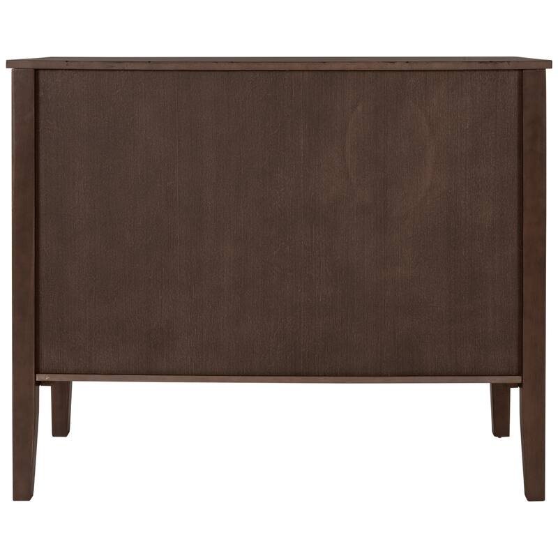 37" MDF Rustic with Adjustable Shelves - Solid Pine Legs & Metal Handles