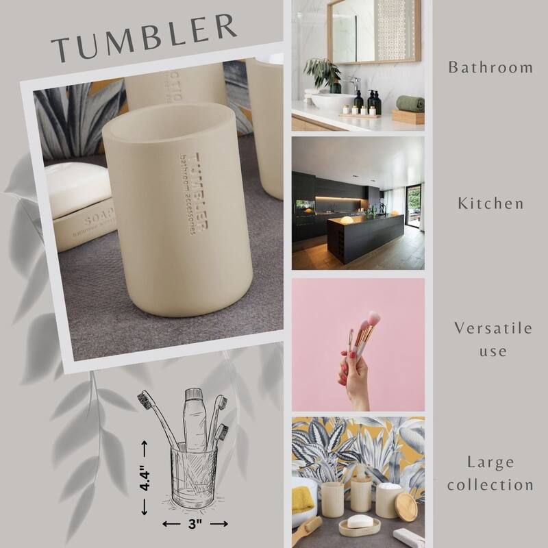 Modern Bathroom Tumbler, Minimalist Design Toothbrush Holder, Versatile Home Organizer