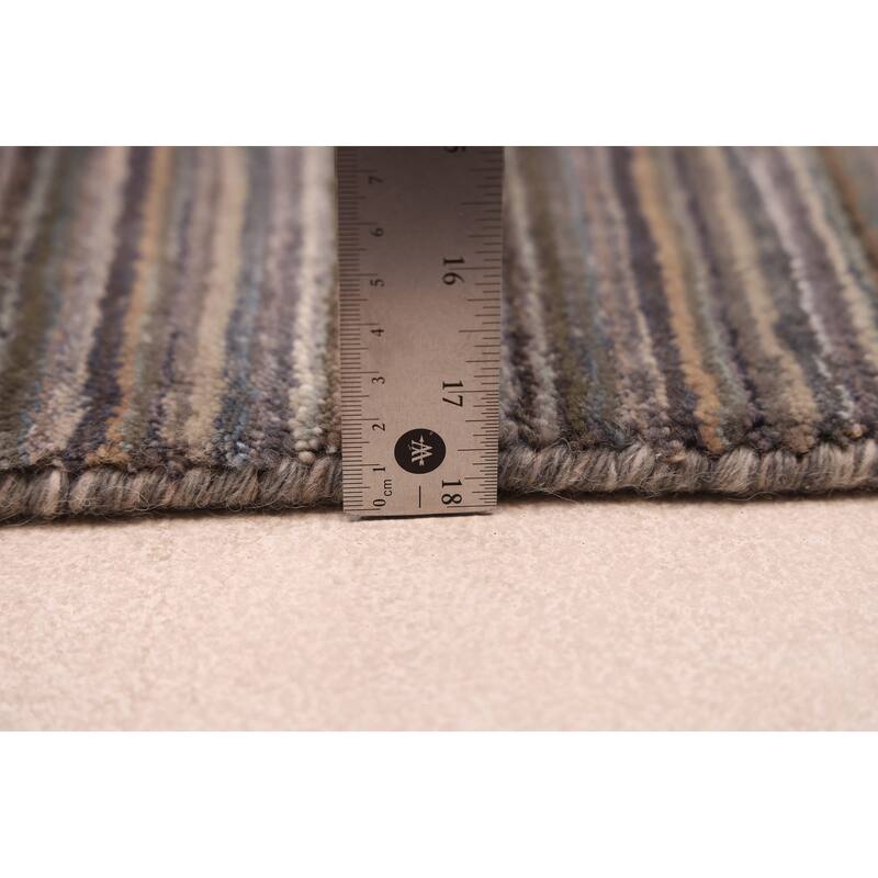 ECARPETGALLERY Hand Loomed Kashkuli Gabbeh Grey Wool Rug - 5'0 x 7'10