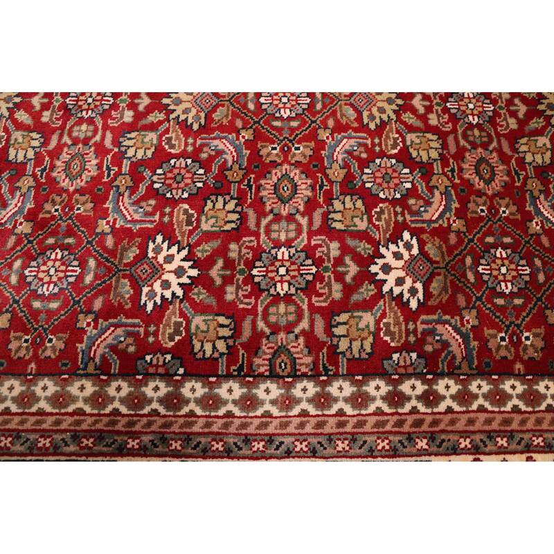 ECARPETGALLERY Hand-knotted Bijar Red Wool Rug - 5'5 x 8'1