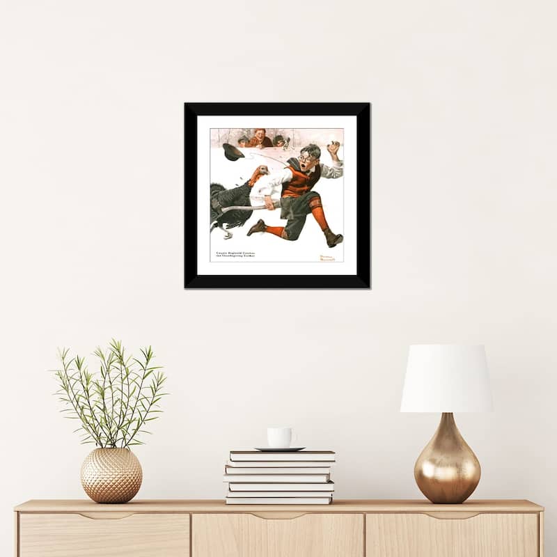 iCanvas "Cousin Reginald Catches the Thanksgiving Turkey" by Norman Rockwell
