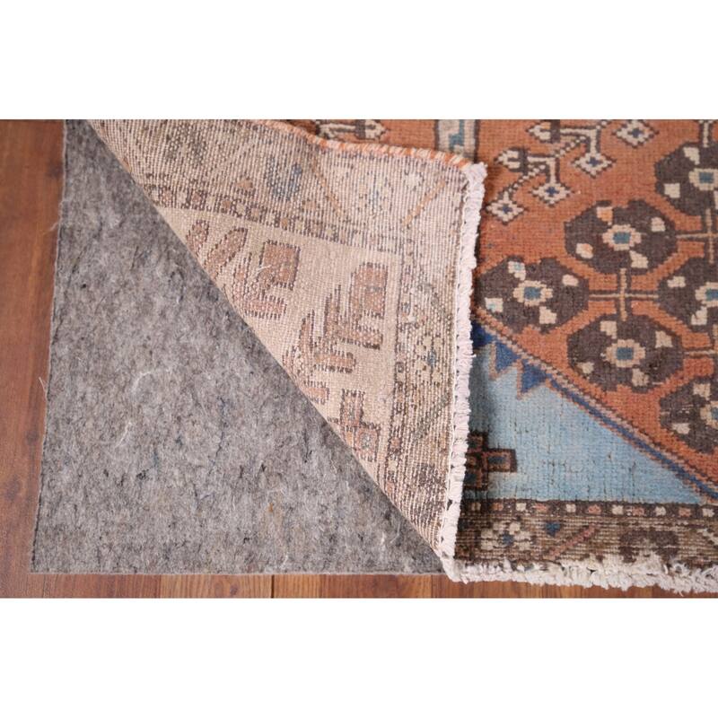 Orange Joshaghan Foyer Rug Handmade Wool Carpet - 3'7" x 5'0"