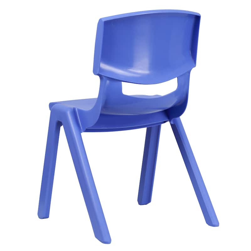 4 Pack Plastic Stack School Chair with 15.5"H Seat, 3rd-7th School Chair