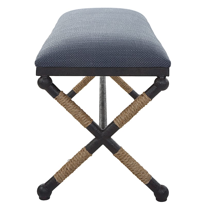 Uttermost Firth Rustic Navy Bench - 48"W x 21"H x 16"D