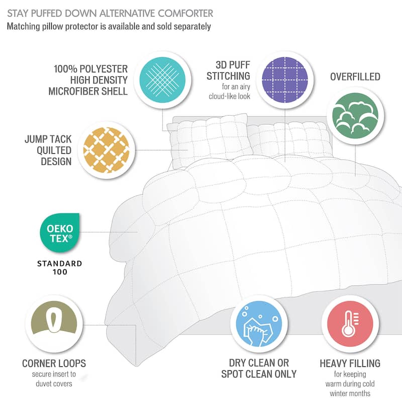 Madison Park Stay Puffed Overfilled Down Alternative Comforter