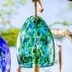 preview thumbnail 1 of 0, Art Glass Speckle Turquoise Bell Chime