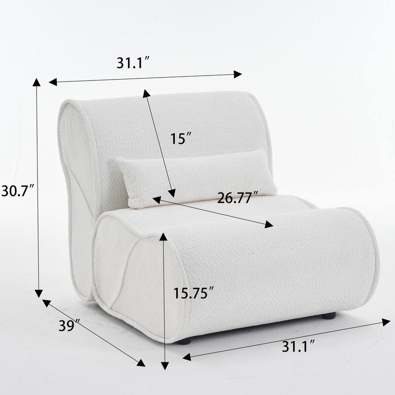 Modern Design Comfortable Single Sofa Chair with Waist Pack Padding