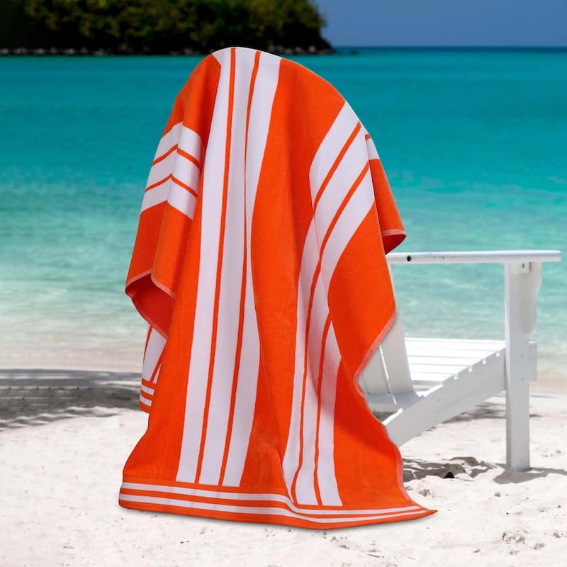 Superior Striped Large Oversized Cotton Beach Towel