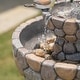 preview thumbnail 43 of 44, Glitzhome 24-inch Outdoor 2-tier Faux Pebbles Polyresin Birdbath Fountain with Pump