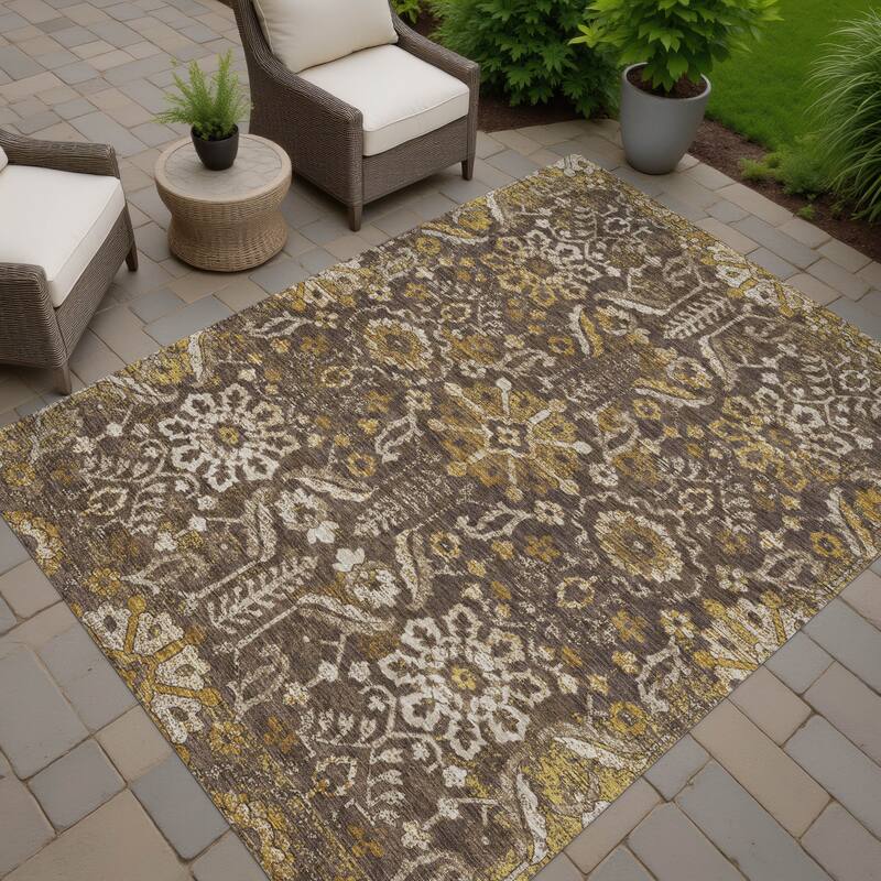 Machine Washable Indoor/ Outdoor Global Firestone Chantille Rug
