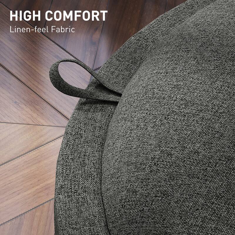 Dark Grey Storage Ottoman with Reversible Tray and Footrest Coffee Table and Extra Storage