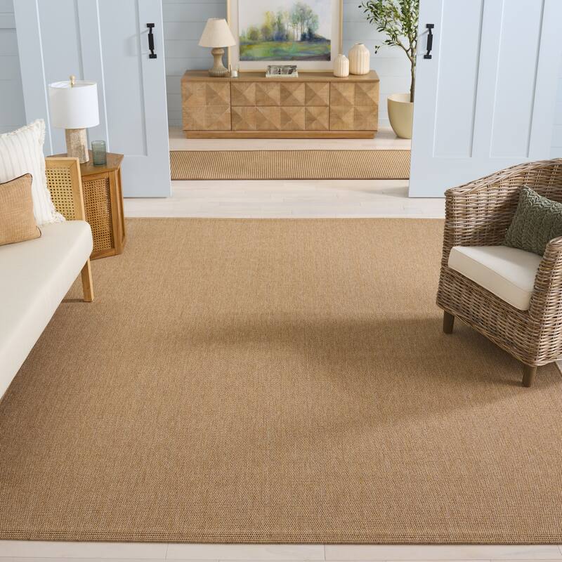 SAFAVIEH Sisal All-Weather Ajrie Indoor/Outdoor Waterproof Patio Backyard Rug - 10' x 14' - Natural