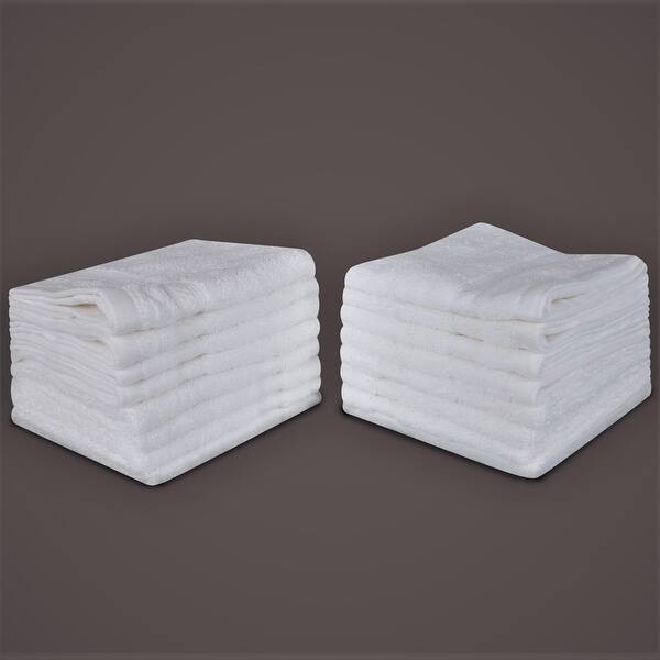 Just Linen Luxury 100 pct Cotton Soft & Elegant Washcloths, 13 x 13