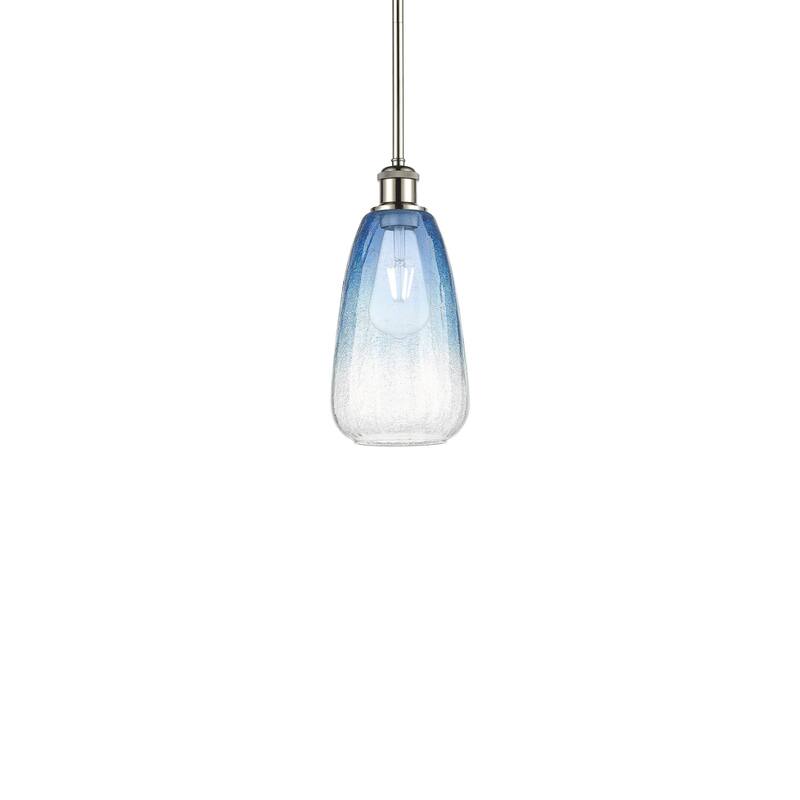 Innovations Lighting 516-1S-13-6 Brookhaven Almond Pendant Brookhaven - Polished Nickel / Sapphire Blue