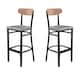Option Natural Birch Wood Back/Gray Vinyl Seat