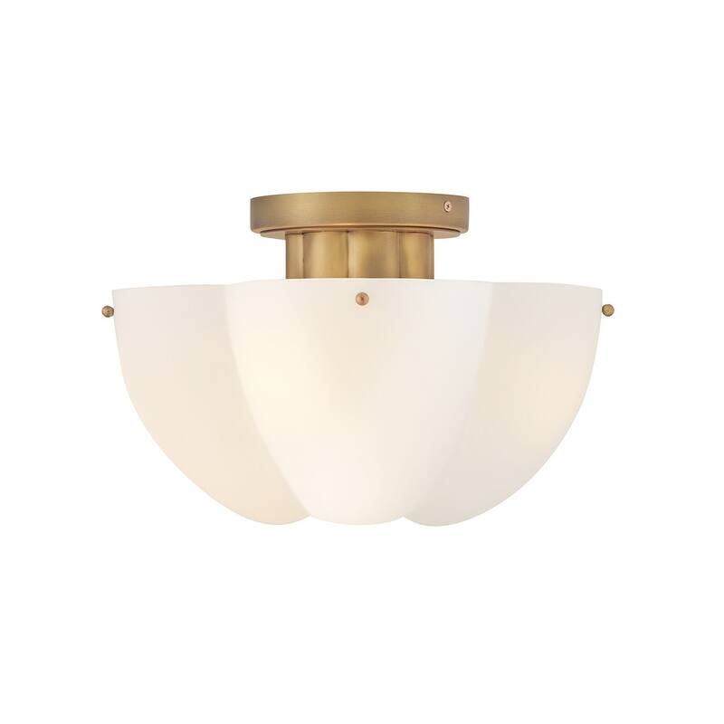 Hinkley Lighting 47583 Becca 4 Light 14" Wide Semi-Flush Bowl Ceiling - Heritage Brass
