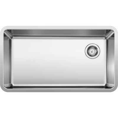 Blanco PRECIS Undermount Granite Composite 24 in. Single Bowl Kitchen Sink in Cafe Brown