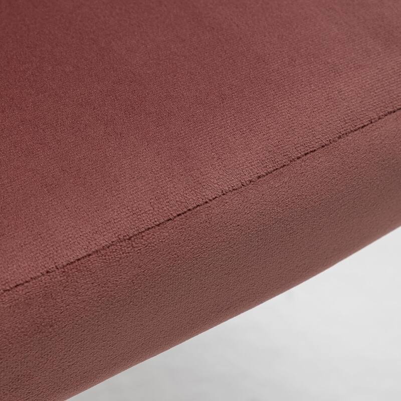 Modern Velvet Accent Chair with Channel-Tufted Design Comfortable and Trendy Armless Seat