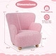 preview thumbnail 6 of 37, Costway Sherpa Kids Sofa with Solid Rubber Wood Legs for Boys & Girls - See Details