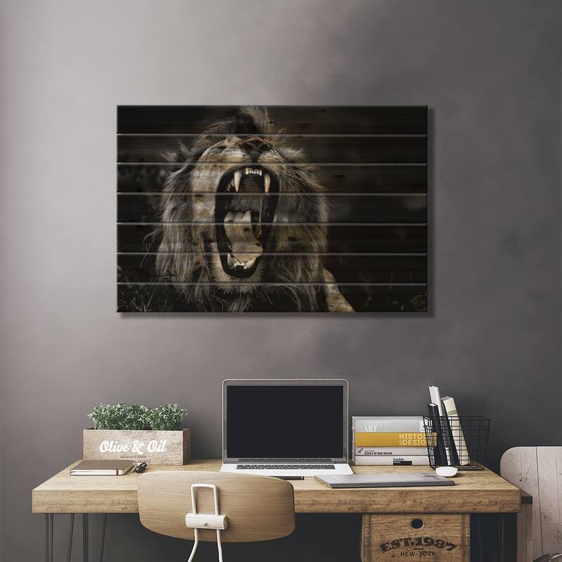 Untitled Print On Wood by Giuseppe D'Amico - Multi-Color