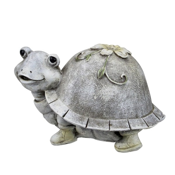 Shop 5 5 Gray And White Outdoor Turtle In Rain Boots Garden
