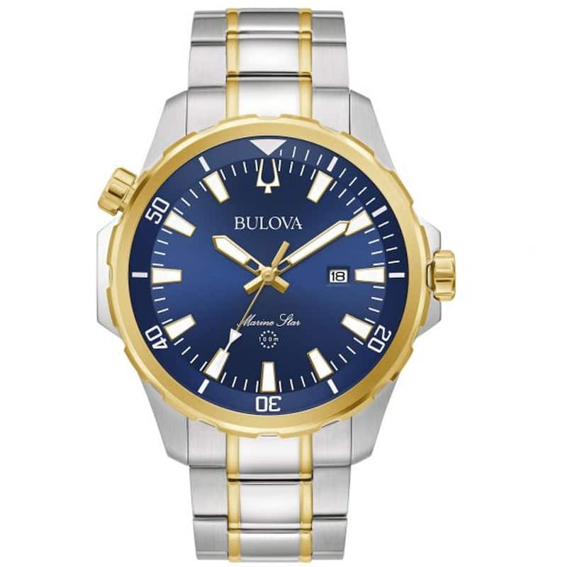 Bulova Men's Marine Star Blue Dial Watch - 98B384 - 6 (36)