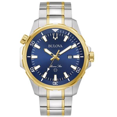 Bulova Men's Marine Star Blue Dial Watch - 98B384 - 6 (36)