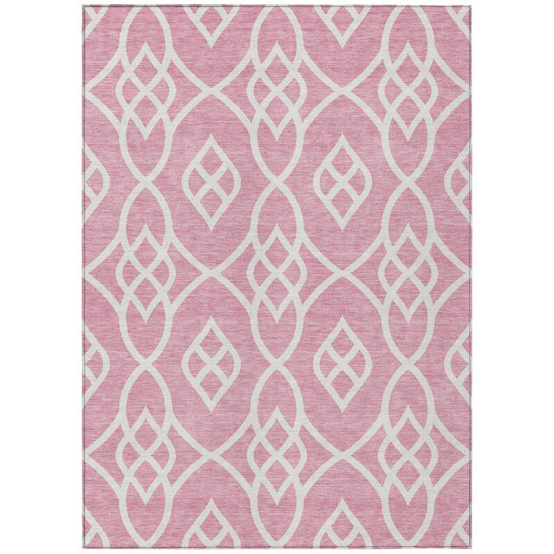 Machine Washable Indoor/ Outdoor Chantille Trellis Modern Rug