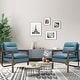 preview thumbnail 11 of 25, Costway Set of 2 Modern Accent Armchair Lounge Chair w/ Wood Legs & - 34.5'' x 26.5'' x 36''