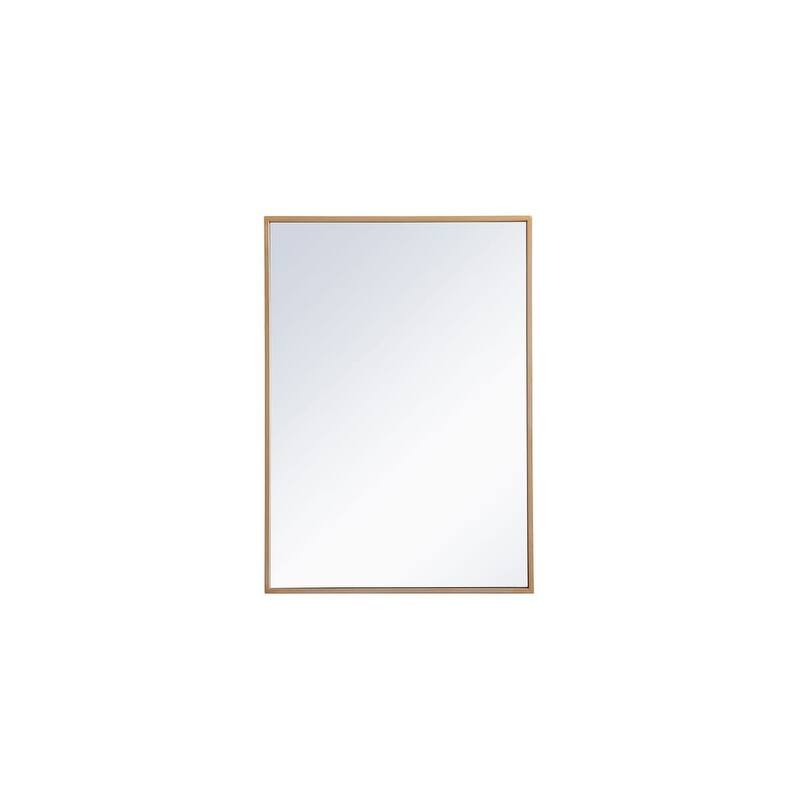 Elegant Lighting MR572028 Wyn 20" x 28" Framed Single Door Medicine - Brass - Brass Finish