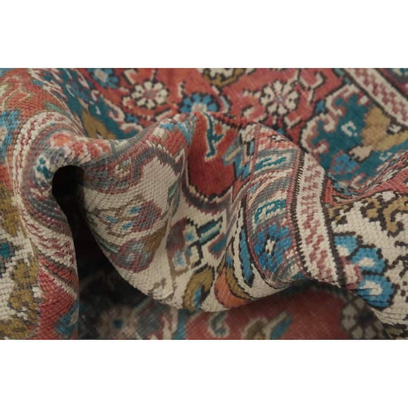 Hand Knotted Oriental 100% Wool Carpet Traditional Floral Oranges & Rust Tabriz Area Rug - 6' 1'' X 4' 6''