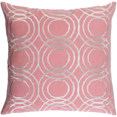 Decorative Steyning Light Pink 20-inch Throw Pillow Cover