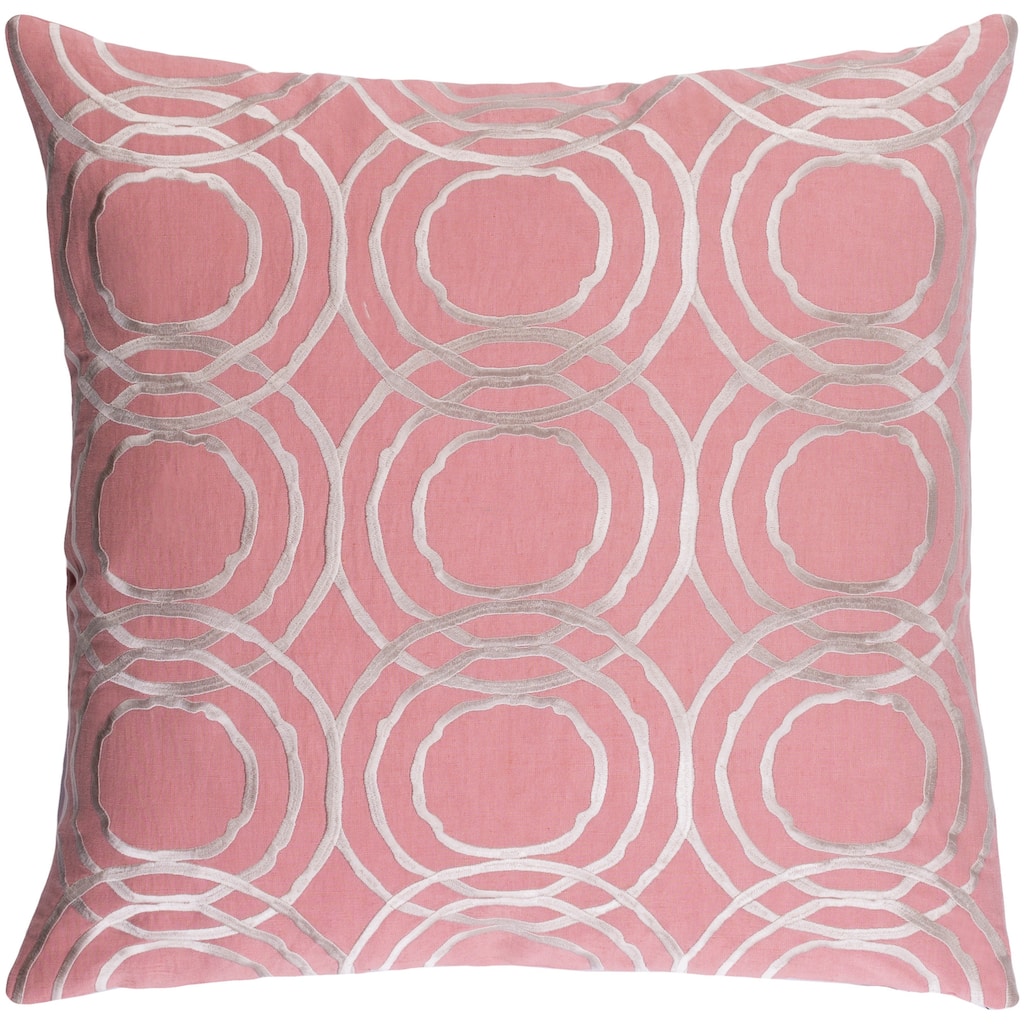 Decorative Steyning Light Pink 20-inch Throw Pillow Cover