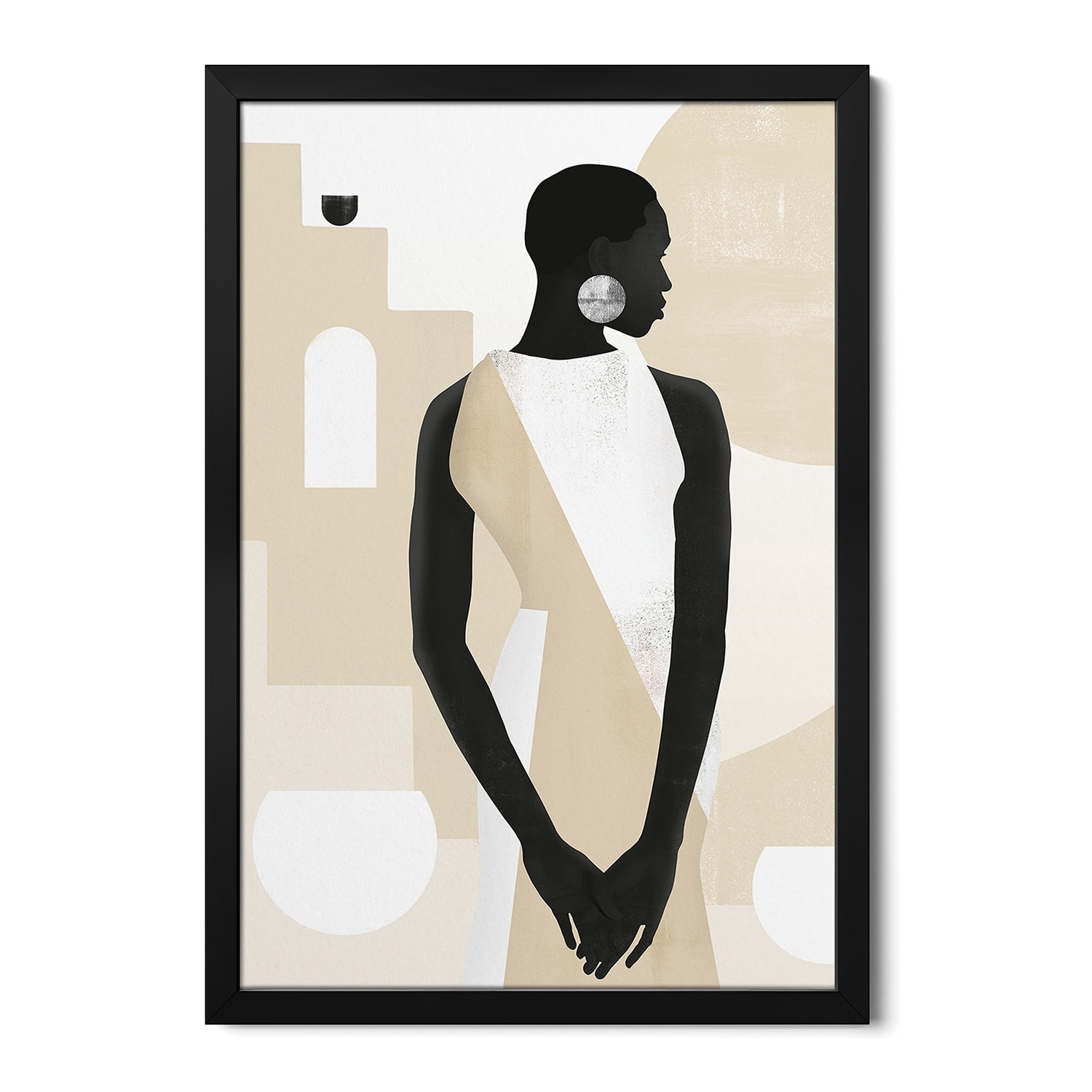 Abstract Minimalism Girl V Premium Framed Poster by Helo Moraes