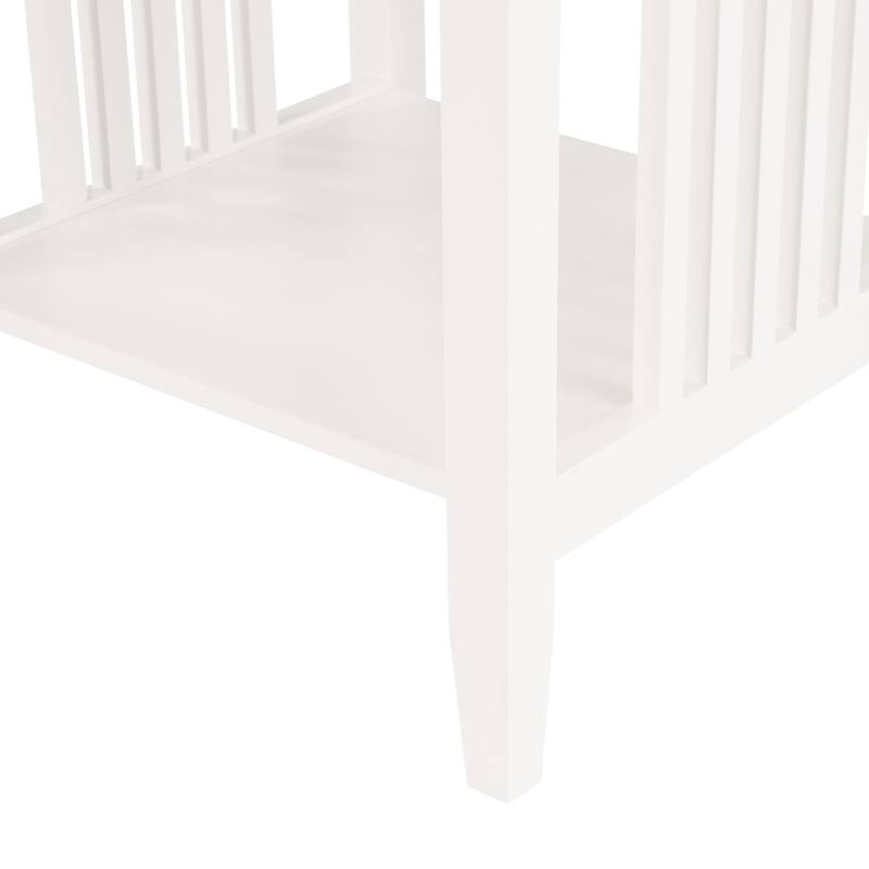 Porch & Den Clifton Mission Medium Oak Wood Finish Side Table