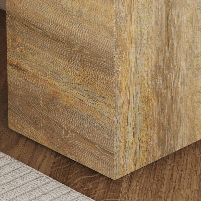 Modern MDF Coffee Table, Light Wood Color Texture Patterns, Stylish Design, 12*12*19.6