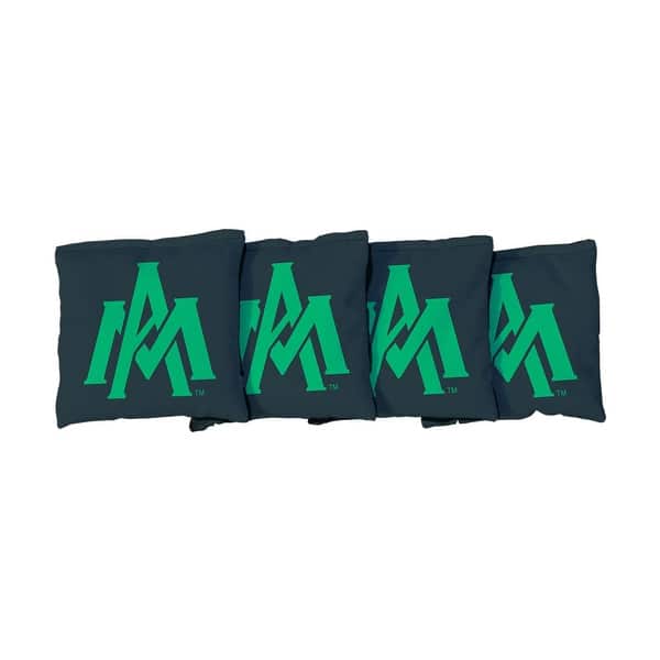 slide 2 of 3, Arkansas Monticello Boll Weevils & Cotton Blossoms Black Cornhole Bags All-Weather Resin Filled