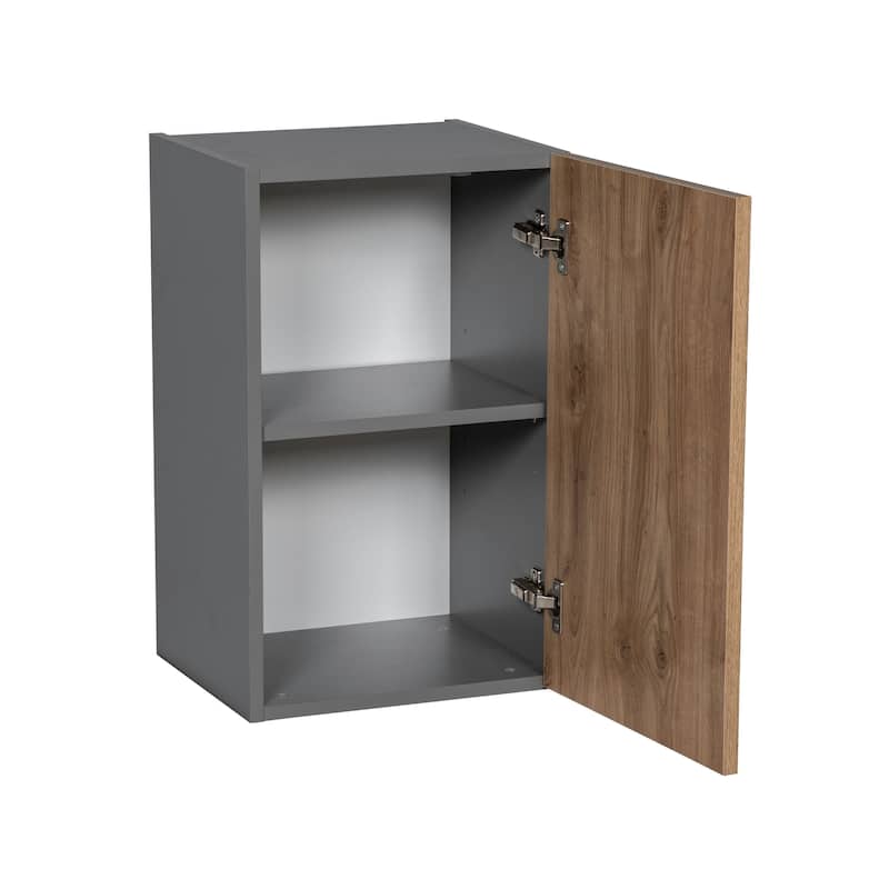 15" x 24" Wall Cabinet-Single Door-Grey - 15 x 24 x 12