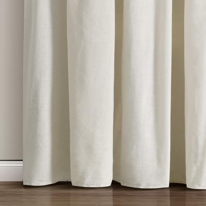 Lush Decor Linen Button Wide Width Single Curtain Panel (1 Panel)