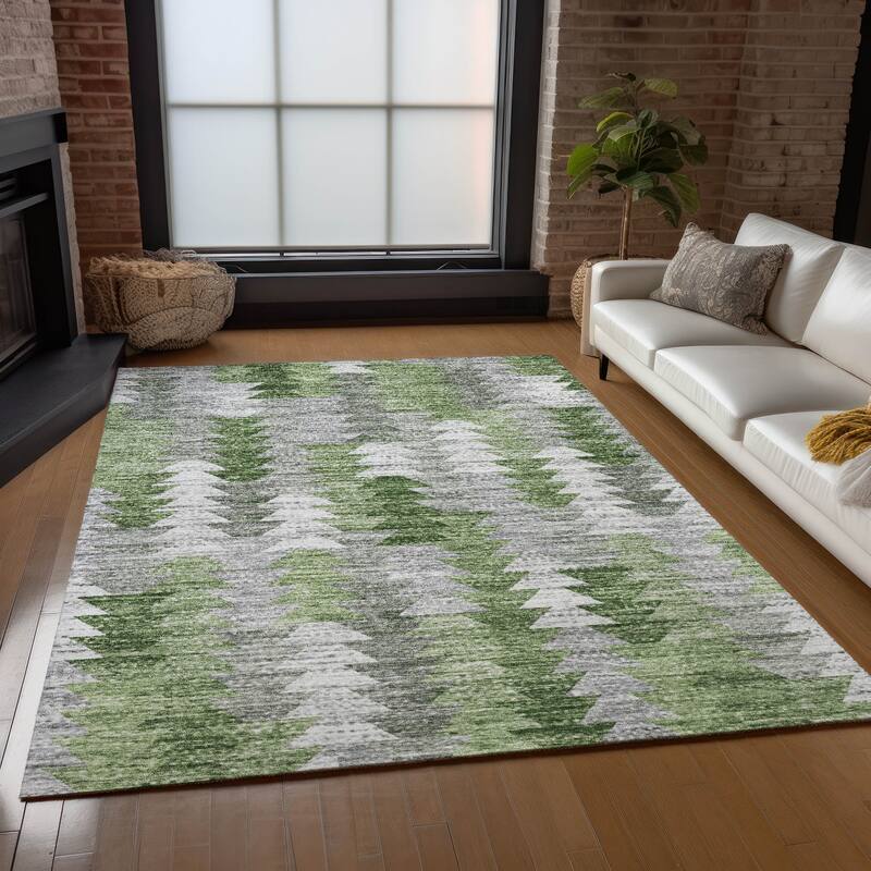 Machine Washable Indoor/ Outdoor Chantille Modern Moroccan Boho Rug