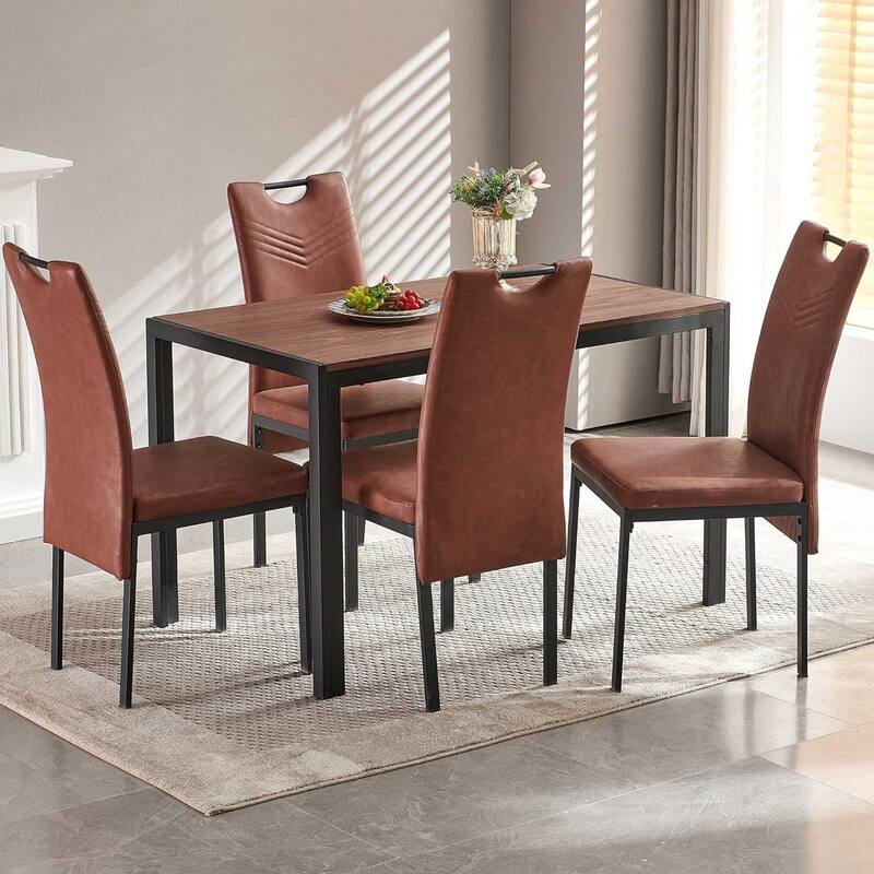 Howtai Upholstered PU Leather Home Kitchen Dining Chairs